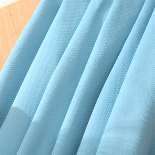 Gyrohomestore Modern Solid Grommet Thermal Blue Blackout Curtains