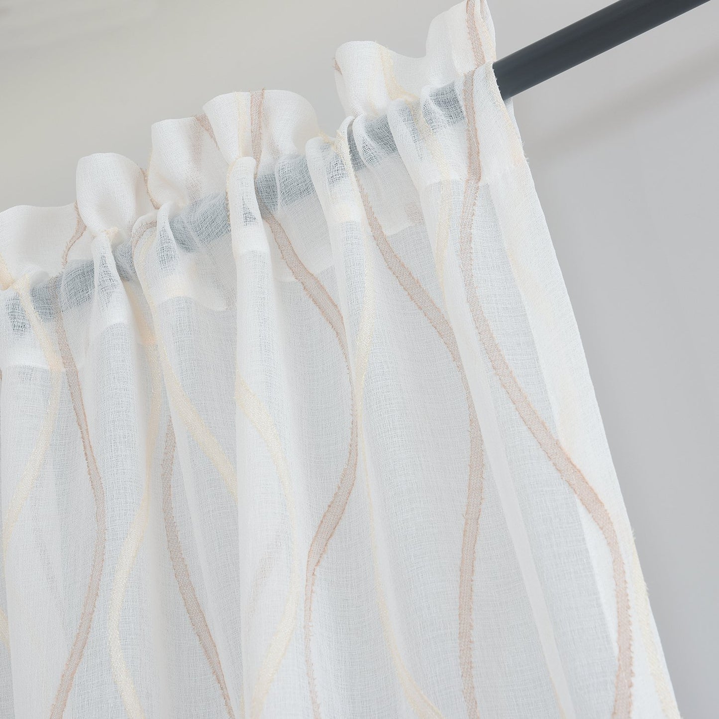 Gyrohomestore Decrative Sheer Rod Pocket Top Window Draps