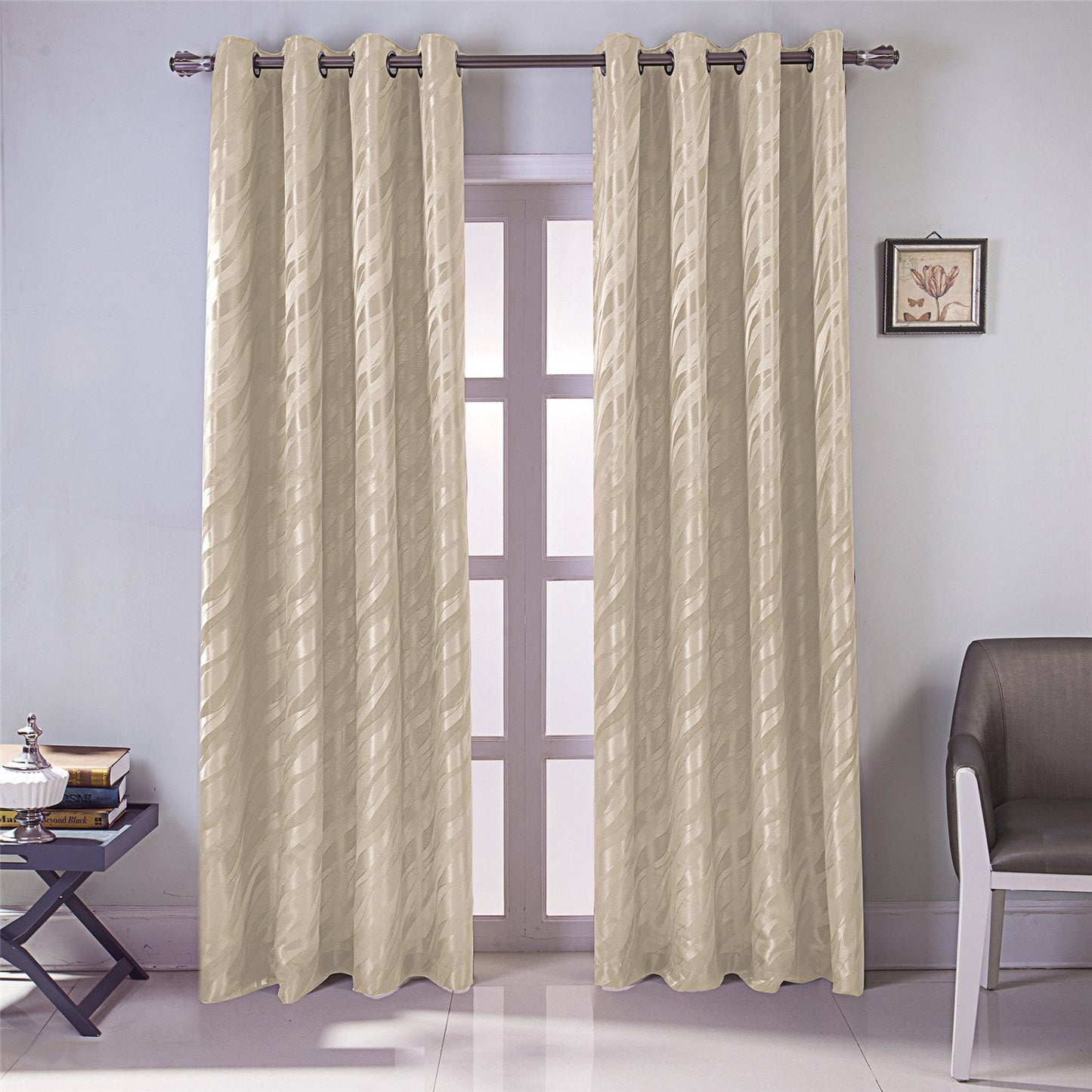 Gyrohomestore Cheap Solid Blackout Thermal Indoor/Outdoor Grommet Curtain