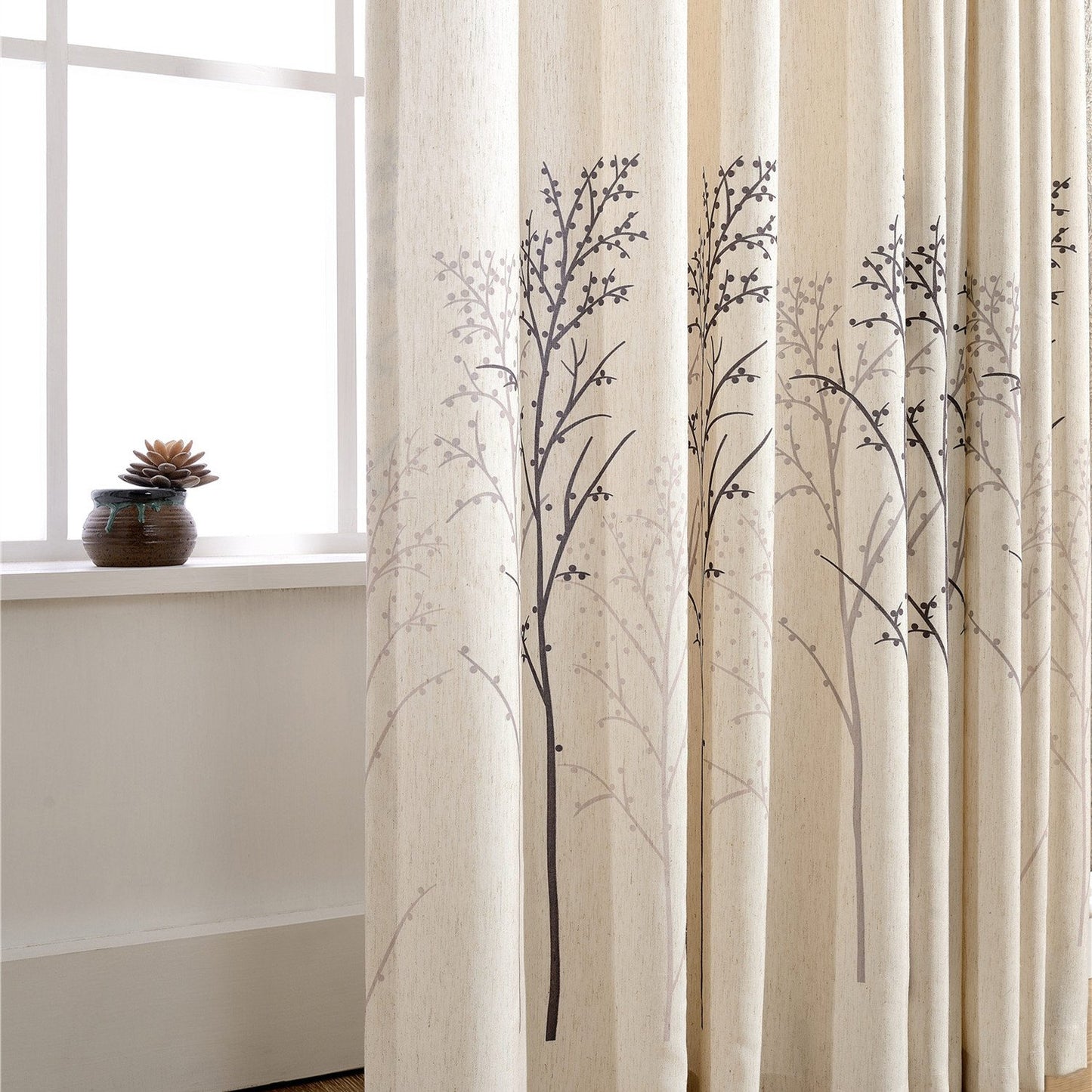 Gyrohomestore Trees Energy Efficient Solid Blackout Thermal Pinch Pleat Curtain Panels