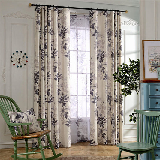 Gyrohomestore Natural Trees Printed Rod Pocket Cheap Blackout Curtains