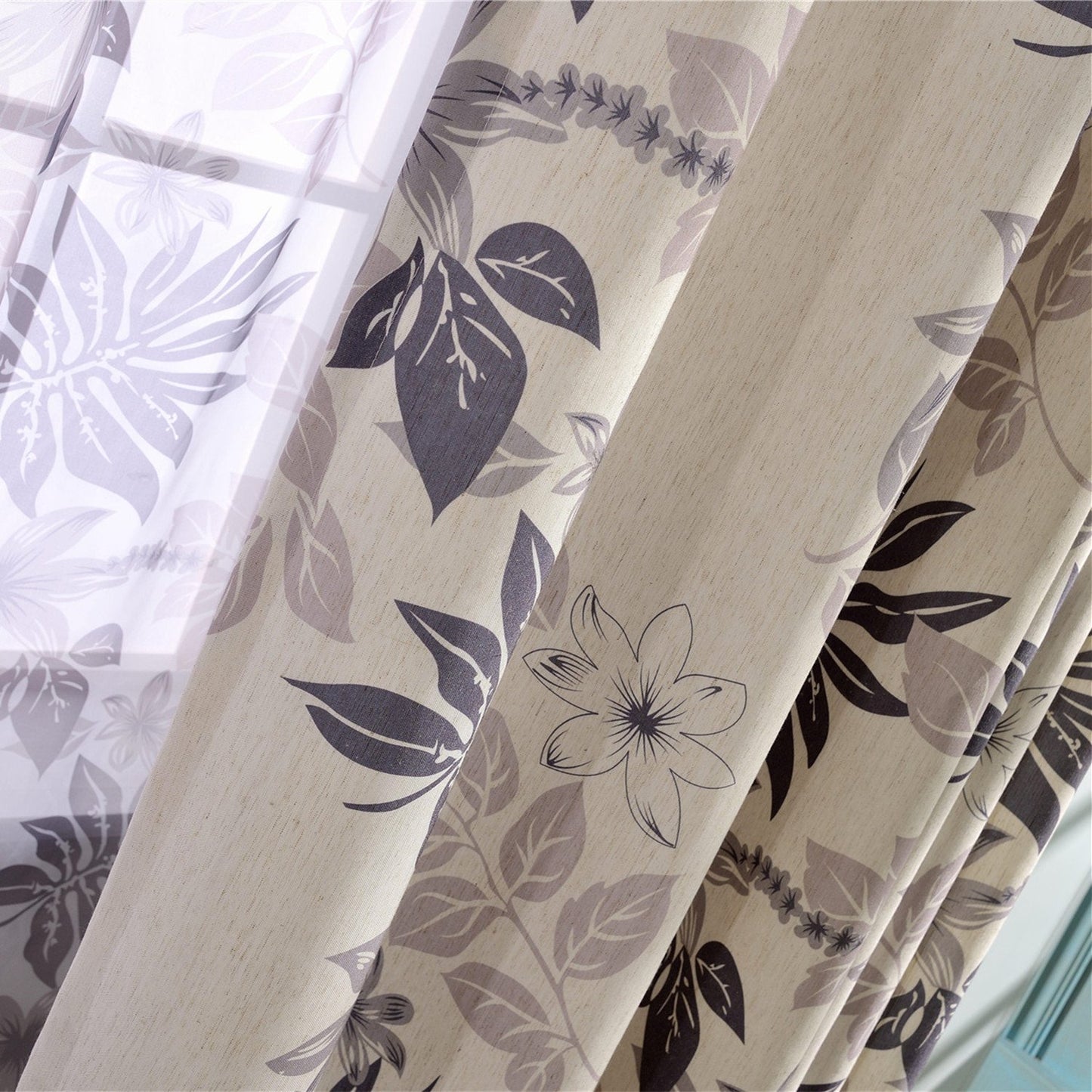 Gyrohomestore Natural Trees Printed Rod Pocket Cheap Blackout Curtains