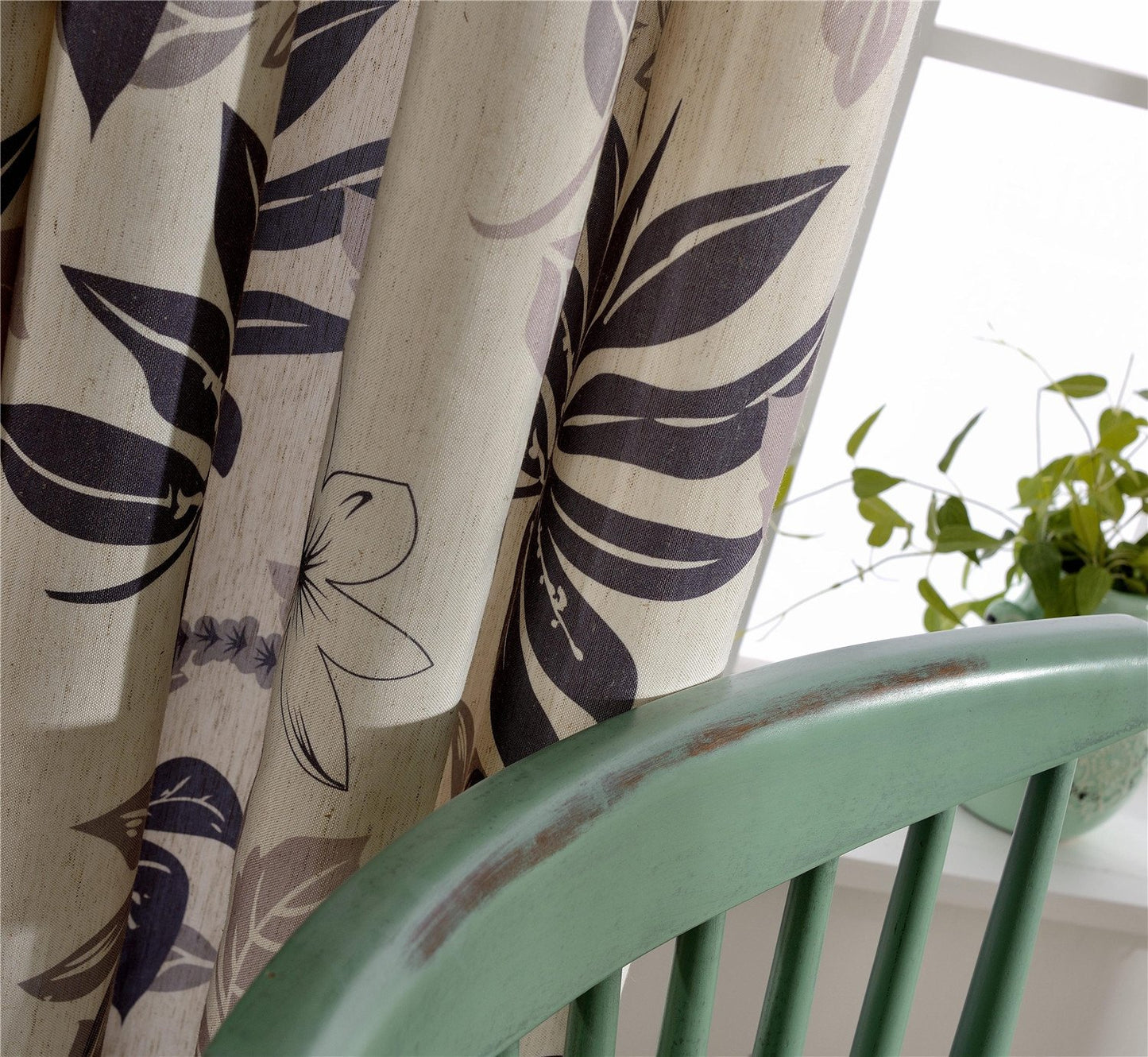 Gyrohomestore Natural Trees Printed Rod Pocket Cheap Blackout Curtains