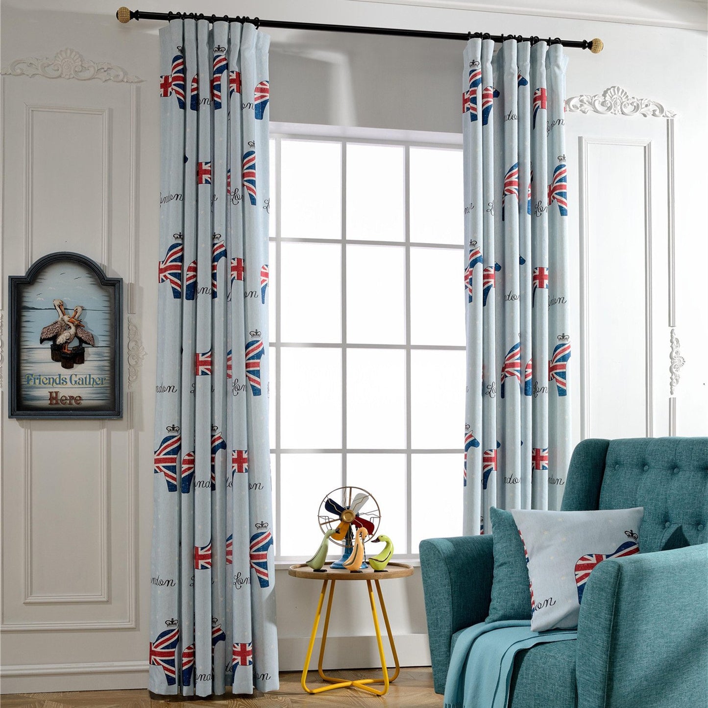 Gyrohomestore Lovely Printed Rod Pocket Kids Blackout Curtains