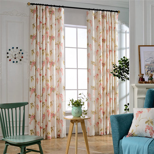 Gyrohomestore Floral Flowers Blackout Rod Pocket Energy Efficient Window Draps