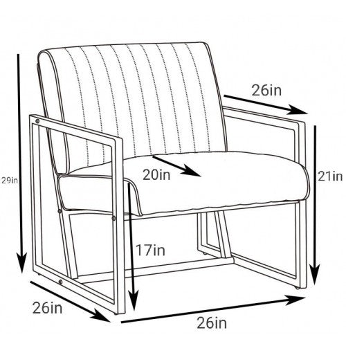 Gyrohomestore Modern Design High Quality Steel Living Room Arm Chair