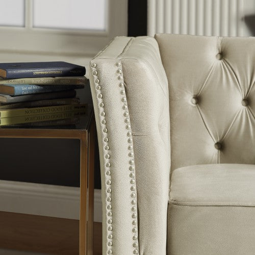 Hyrohomestore Thick Back Tufted Classical Loveseat Sofa