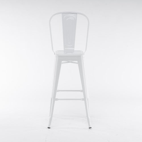 Gyrohomestore White High Upholstered Dining Chairs
