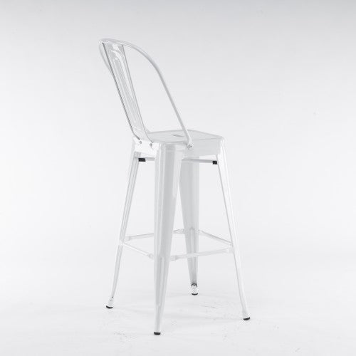 Gyrohomestore White High Upholstered Dining Chairs