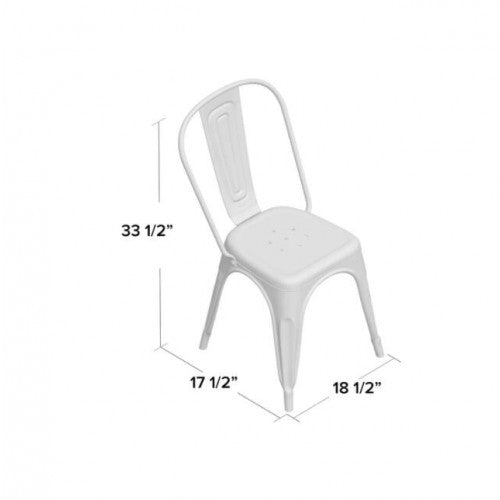 Gyrohomestore Metal Slat Back Dining Room Chair
